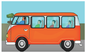 Oameni in autobuz