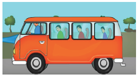 Oameni in autobuz