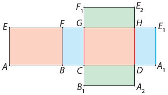 Reprezentarea geometrica desfasurata a unui paralelipiped dreptunghic