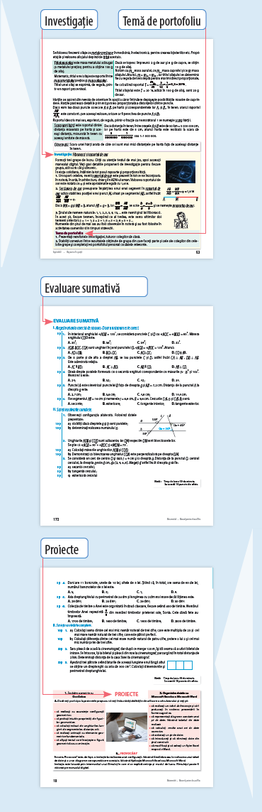 Titlul lecției; Rubrica Amintește-ți; Conținuturi; Ilustrație suport; Aplicații; Coloncifră